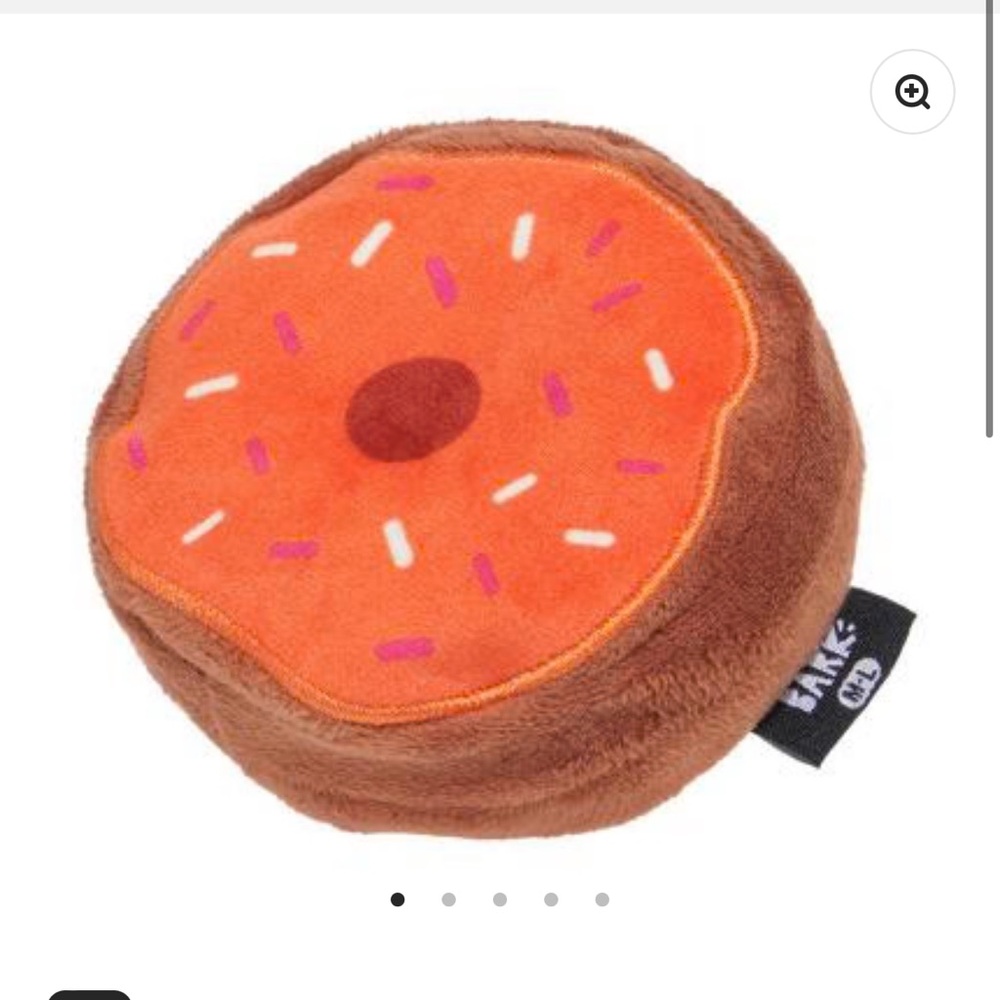 2024 Dunkin Donuts x Bark Pumpkin Donut Dog Toy